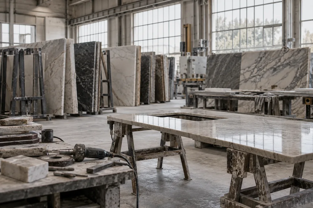 Marlusso's early stone workshop